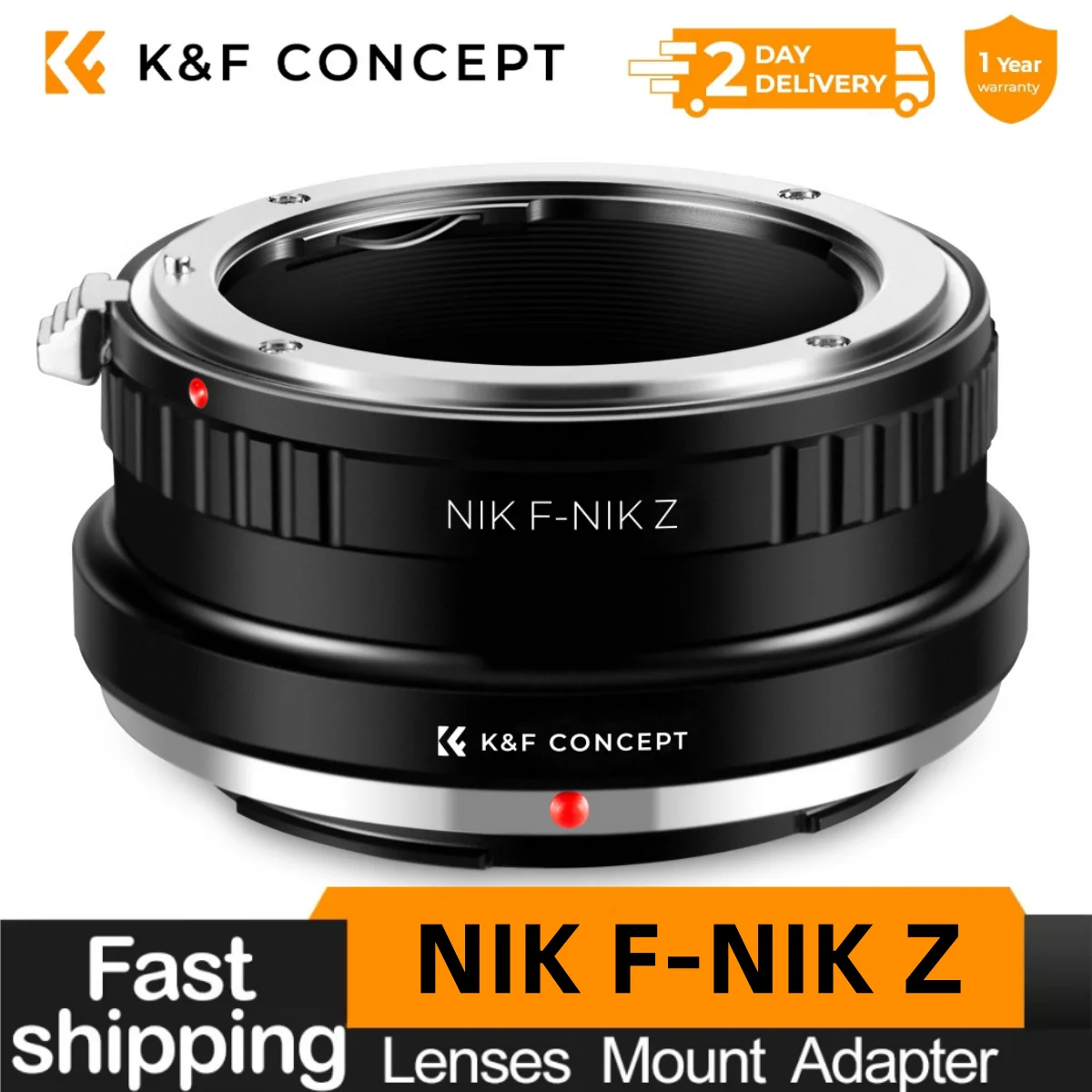 

K&F Concept Nik F-Nik Z Camera Lens Adapter Ring for Nikon F/AF AI AI-S Lens to Nikon Z Z5 Z6 Z7 Z6II Z7II Mount Camera body