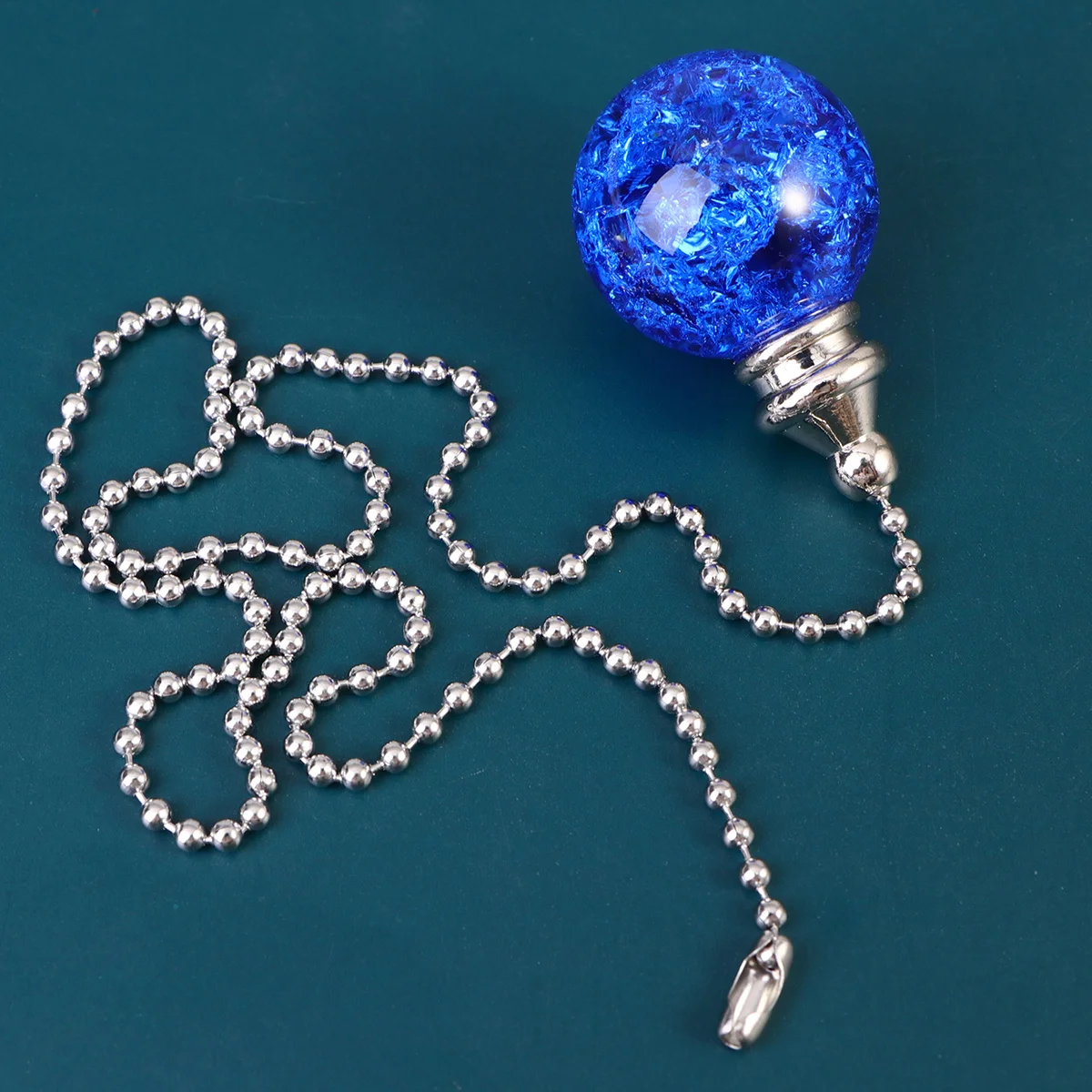 

Crystal Ball Pull Chain Big Heavy Blue Cracked Grain Pendant Fan Light Ceiling Hanging Pulls Chain Pendant Crystal Fan Pulls