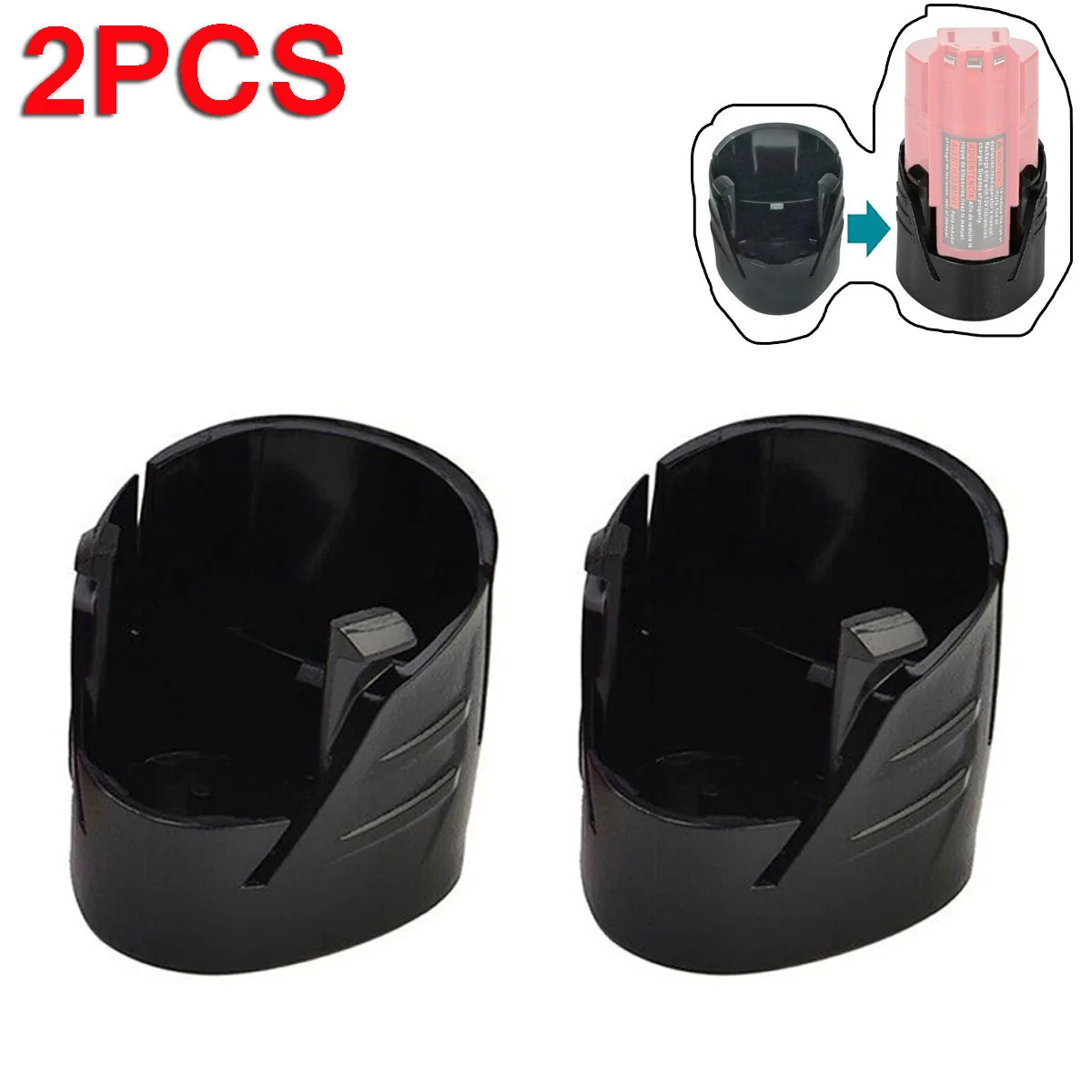 2Pcs Battery Plastic Bottom Case 3 Cell Housing Assembly Fit for Milwaukee 12V 48-11-2411 Lithium Ion Battery Repair Assemble