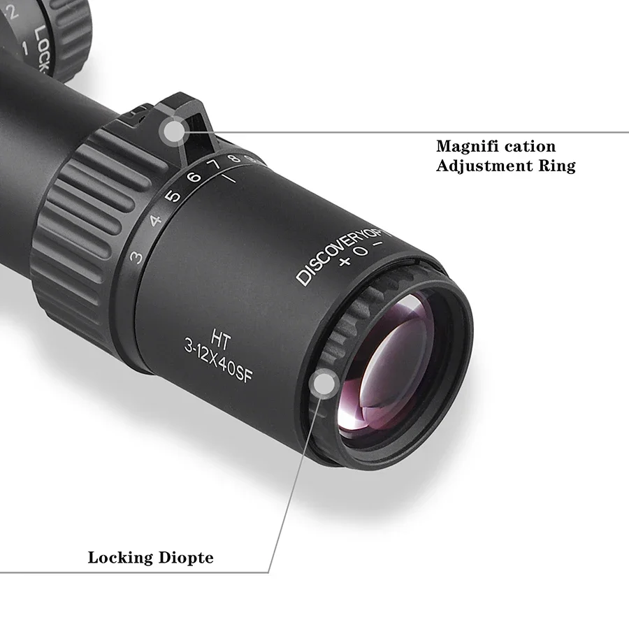 Discovery HT 3-12/4-16/6-24X40SF Compact Riflescope FFP Scope First Focal Plane Sight Mount Glass Etched Reticle Hunting Scope