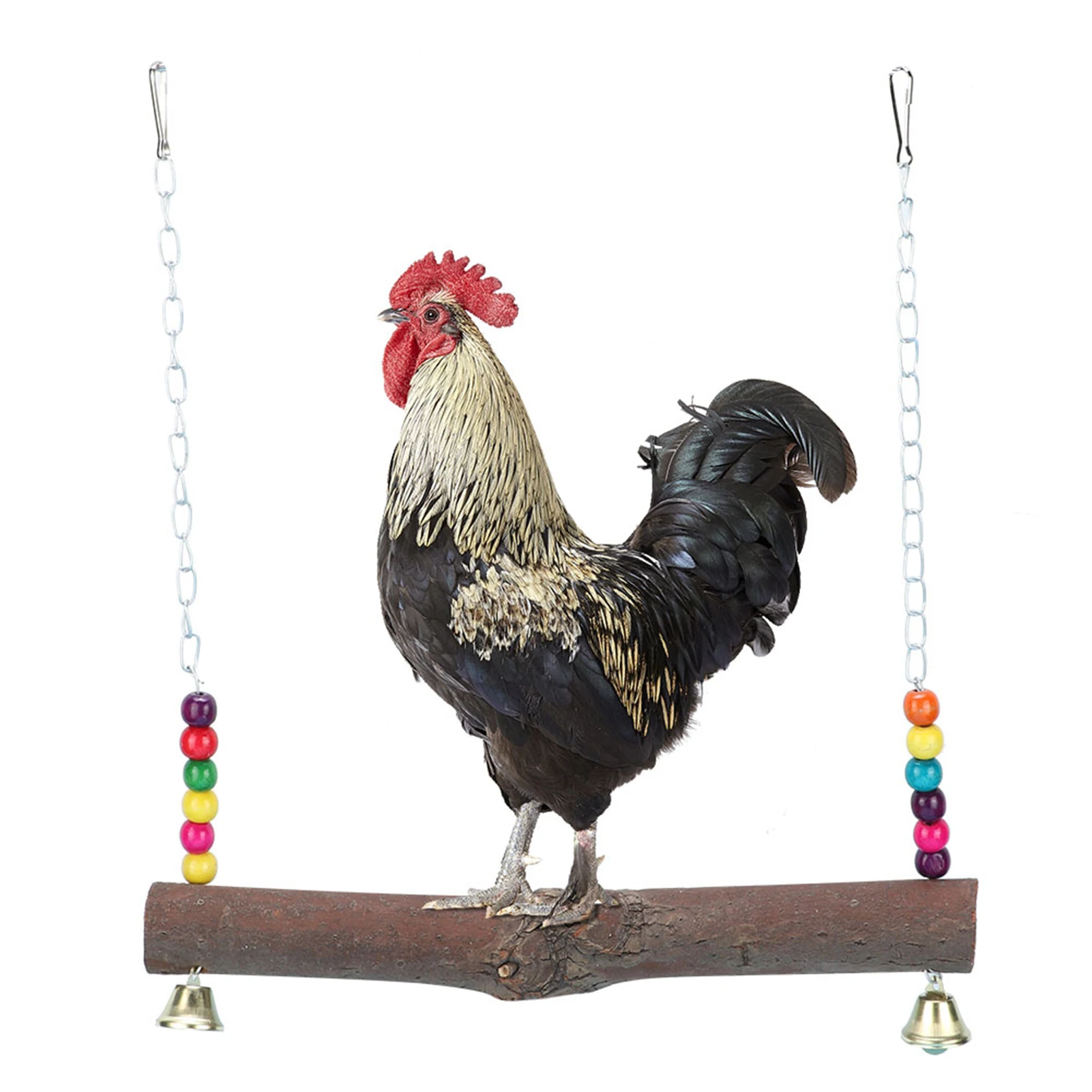 

Chicken Swing Natural Wood Handmade Pet Chicken Cage Hanging Swings Toy For Hens Cock Macaw Chew Training Toys Supplies