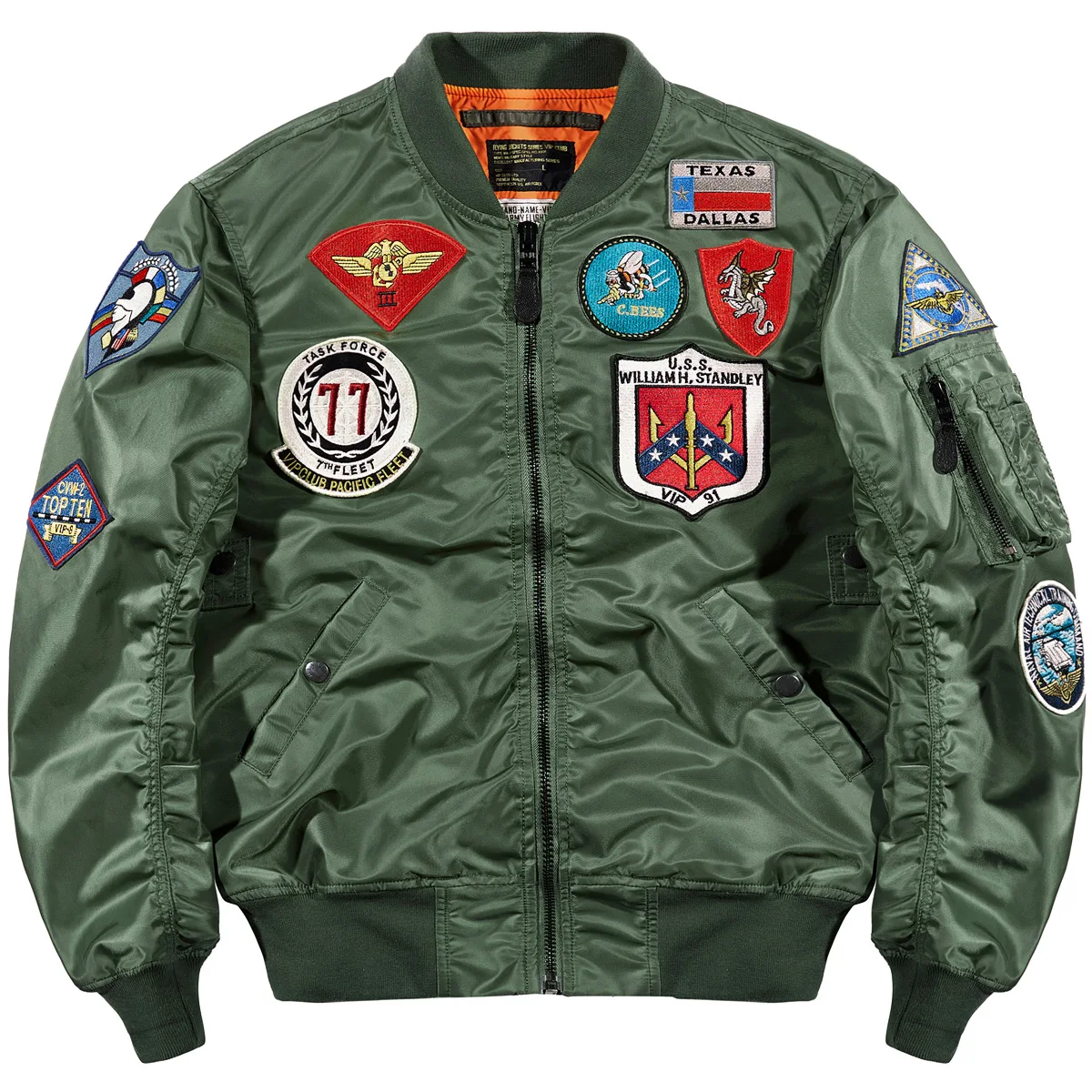 

VIP Embroidered Bae MA Pilot Jaet Men's American Retro Baseball orm Loose Workwear Outerwear Trendy Brand