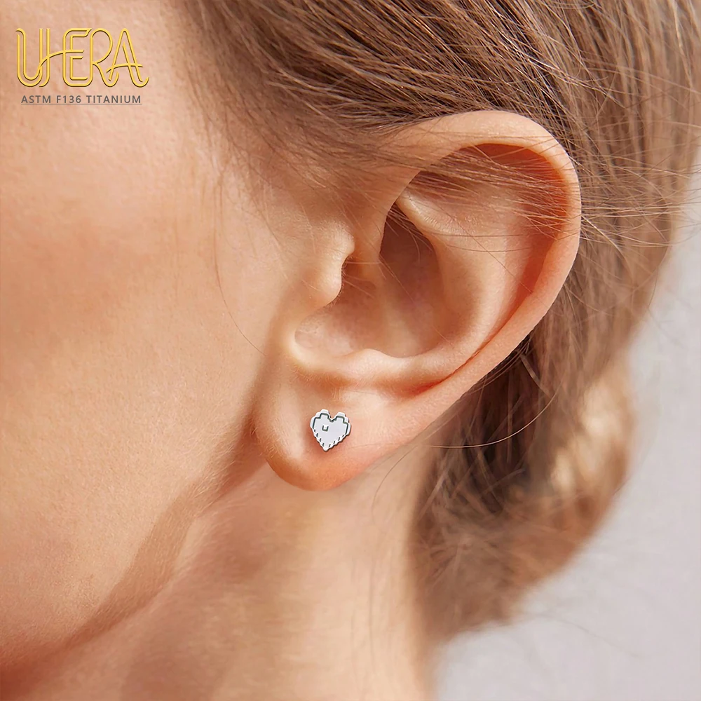 ASTM F136 G23 Titan Pixel Cartoon Labret Stud mit Innengewinde, eloxiert, für Tragus, Helix, Knorpel, Ohr, Lippe, Körperpiercing-Schmuck – Detail 7