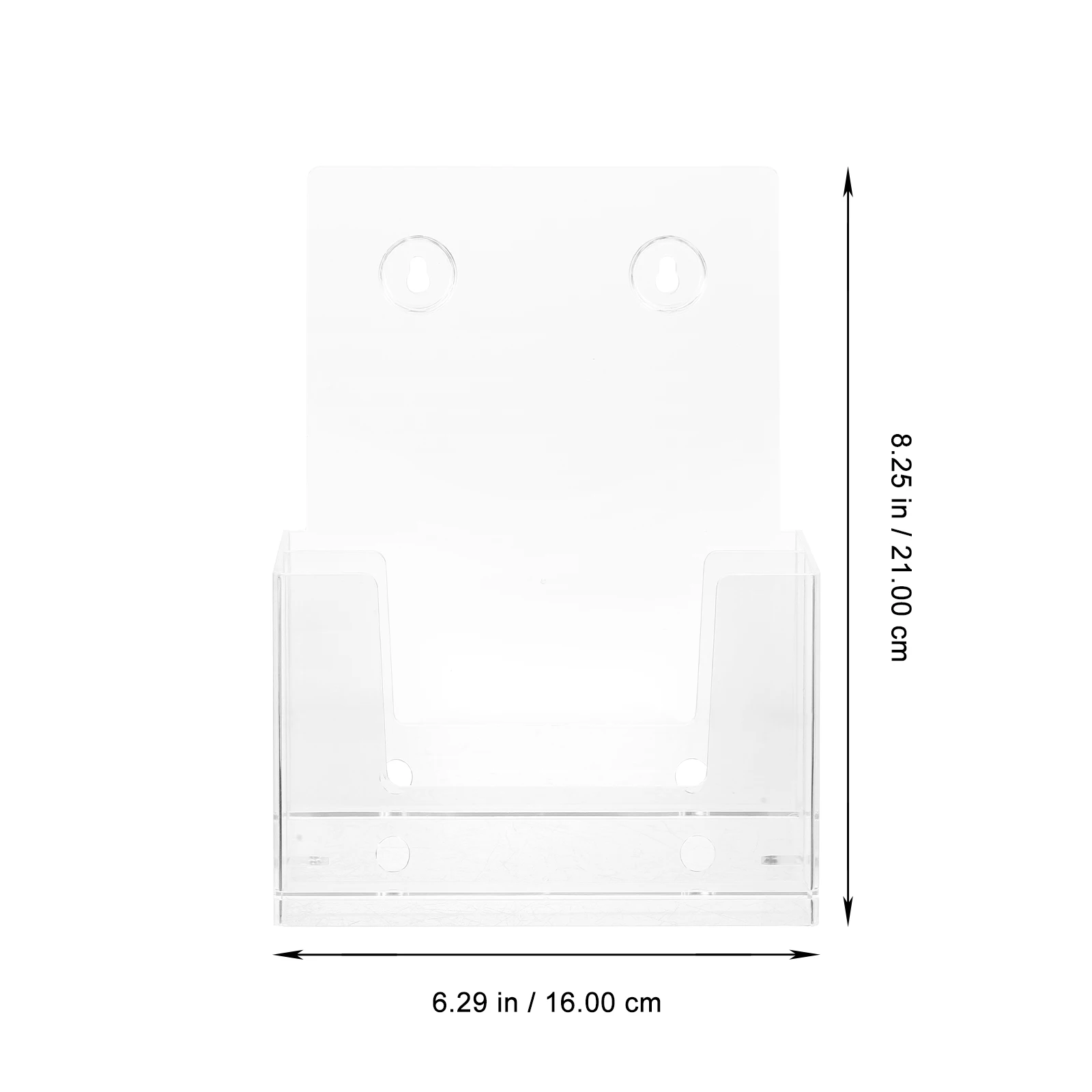 

Dual Layer Desktop Mounted Document Holder Brochures Stand Office Storage Organizer Clear Magazine Holder Vertical