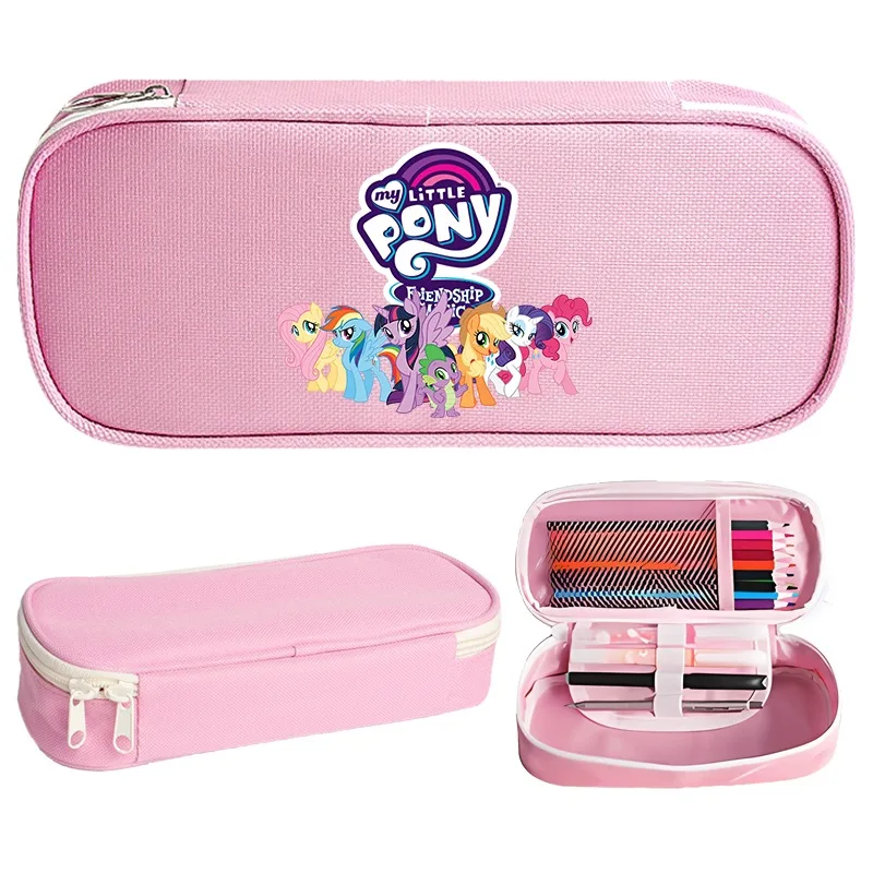 My Little Ponys Etui Student Meisjes Jongens Penetuis Tas Grote Capaciteit Etui Briefpapier Doos Schoolbenodigdheden Anime Print Cadeau