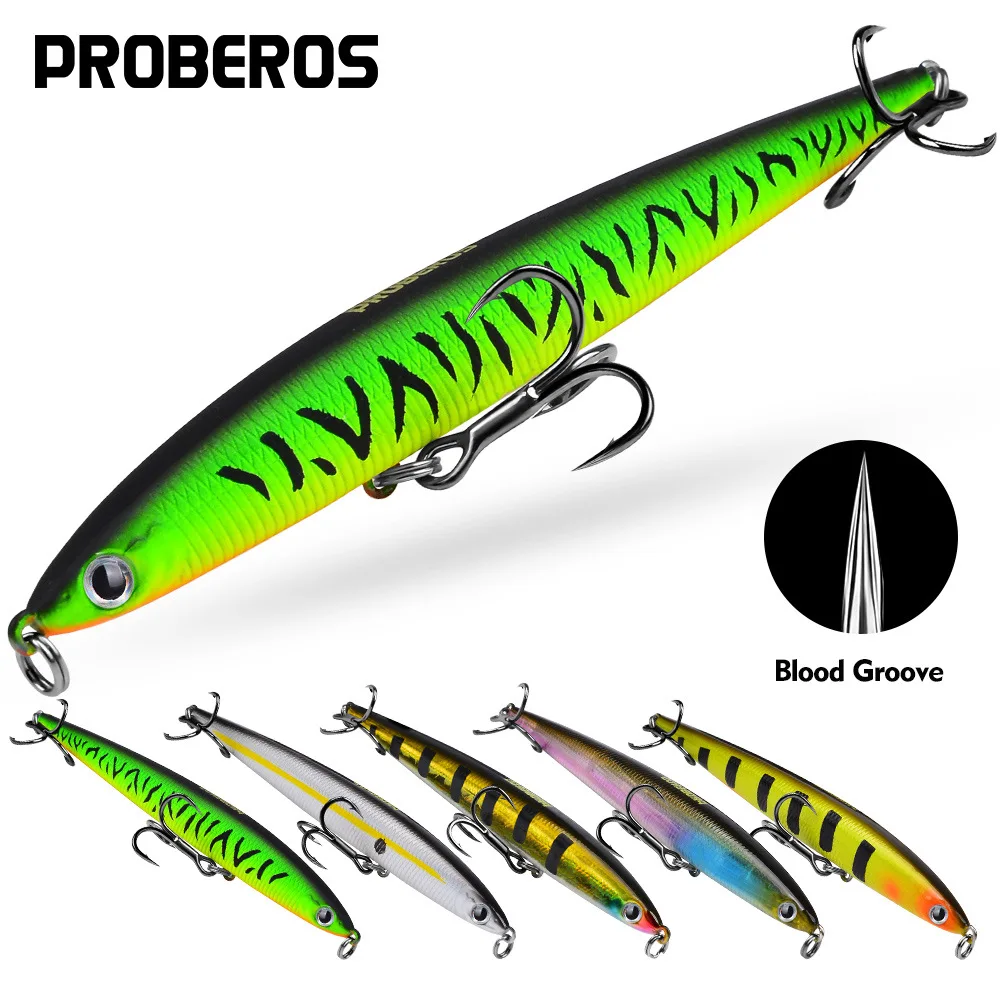

1pcs Sinking Fishing Pencil Lure ABS Plastic Hard Bait 13.2cm 25.4g Fish Bait 6# Hooks