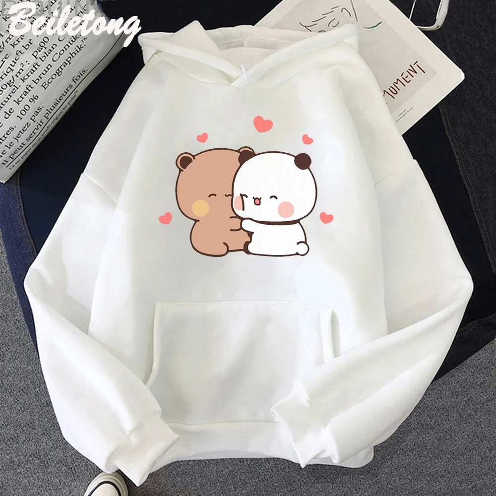 Panda Bear Cute Cartoon Plus Size Hoodie Bubu Dudu Kawaii Clothing Men Women Couple Sweatshirts Harajuku Girl Boy Warm Pullover