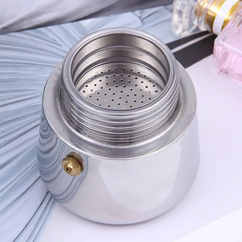 Cafetera 4 tazas acero inoxidable, Mocha, Espresso, Latte, estufa, envío directo