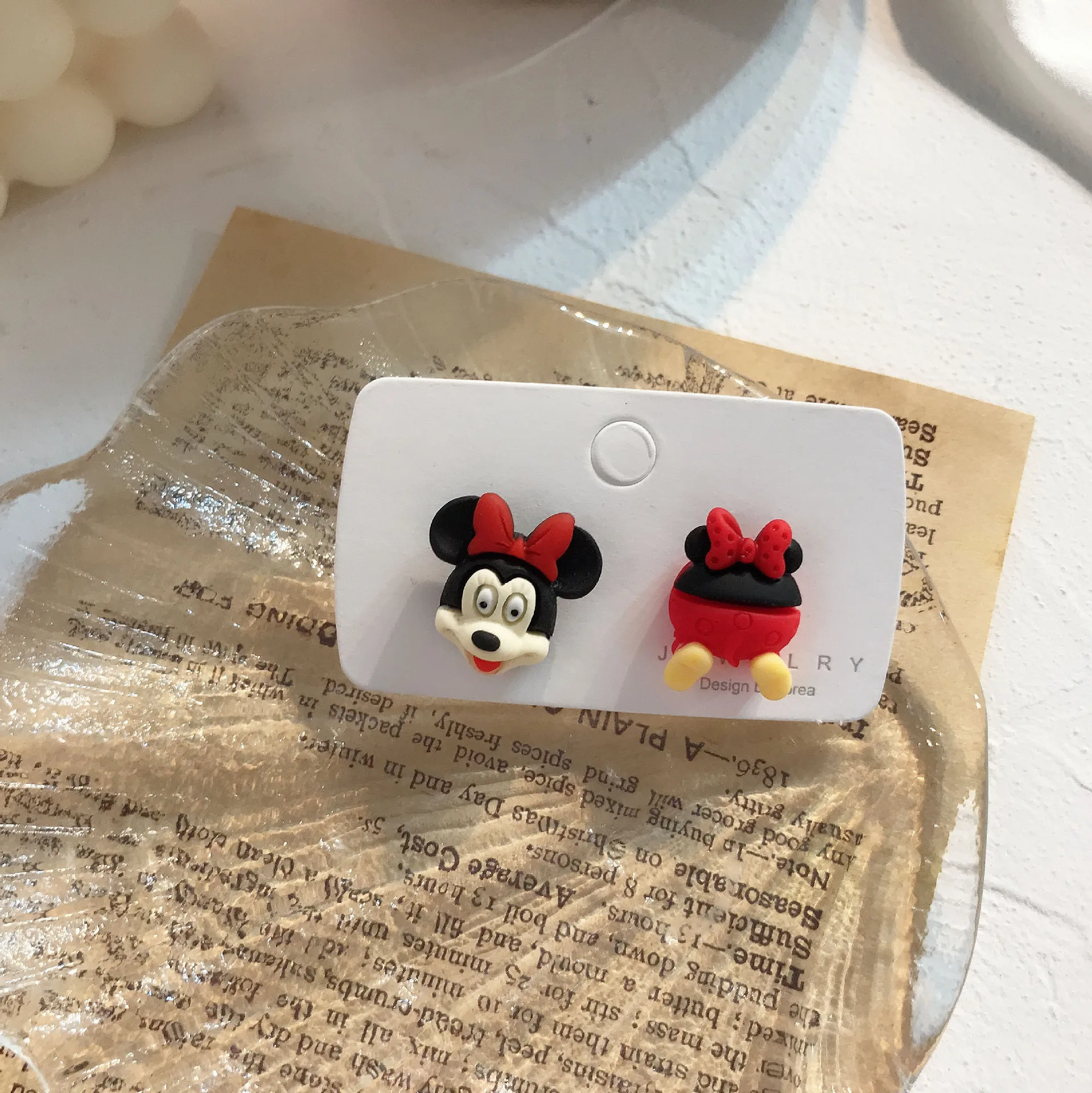 Disney Mickey Mouse Earrings Anime Cartoon Kids Girl Minnie Winnie the Pooh Donald Duck Ear Studs Cute Jewelry Christmas Gift view 5