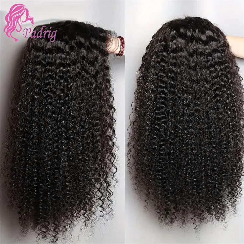 

Kinky Curly Human Hair Wigs 13x4 Lace Front Human Hair Wigs 180% Density Transparent Lace Frontal Wigs For Women Brazilian Remy