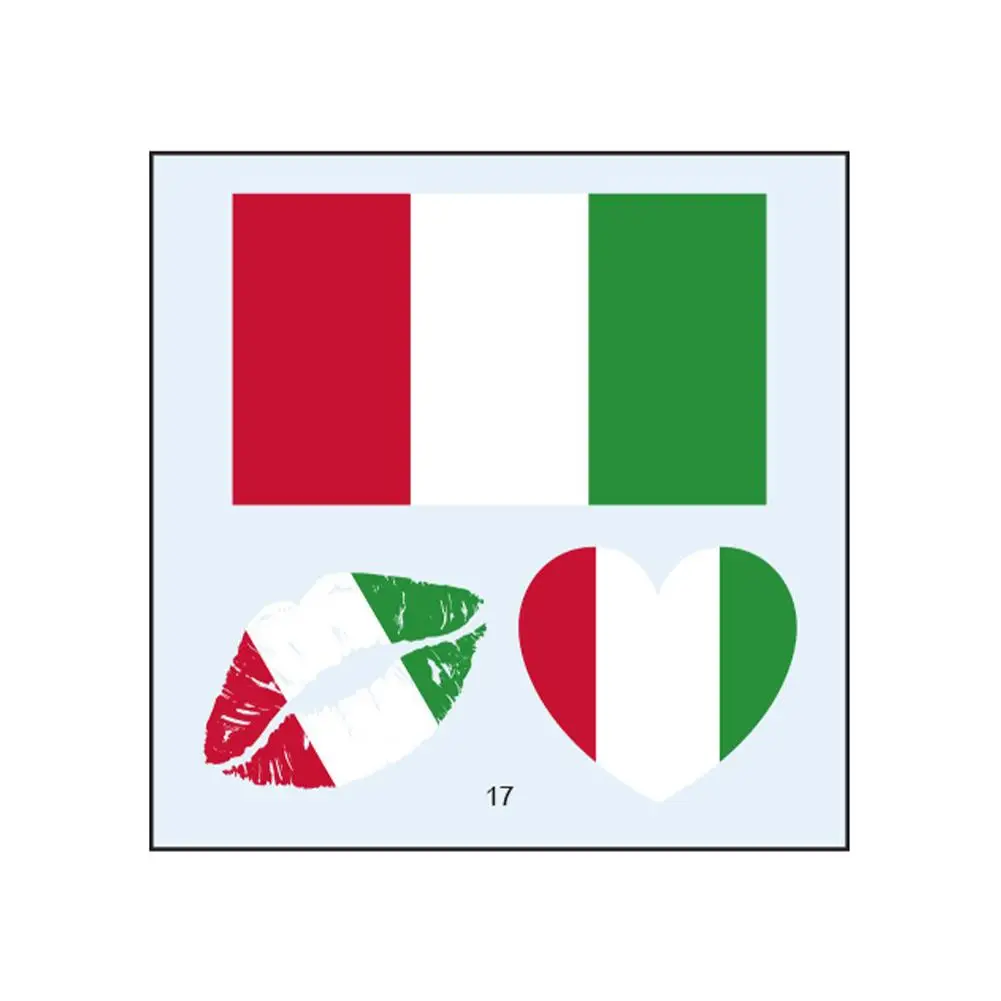 Ultima bandiera europea Face Sticker germania francia italia svizzera paesi bassi belgio bandiera nazionale temporanea scozia Tatoo D7R4