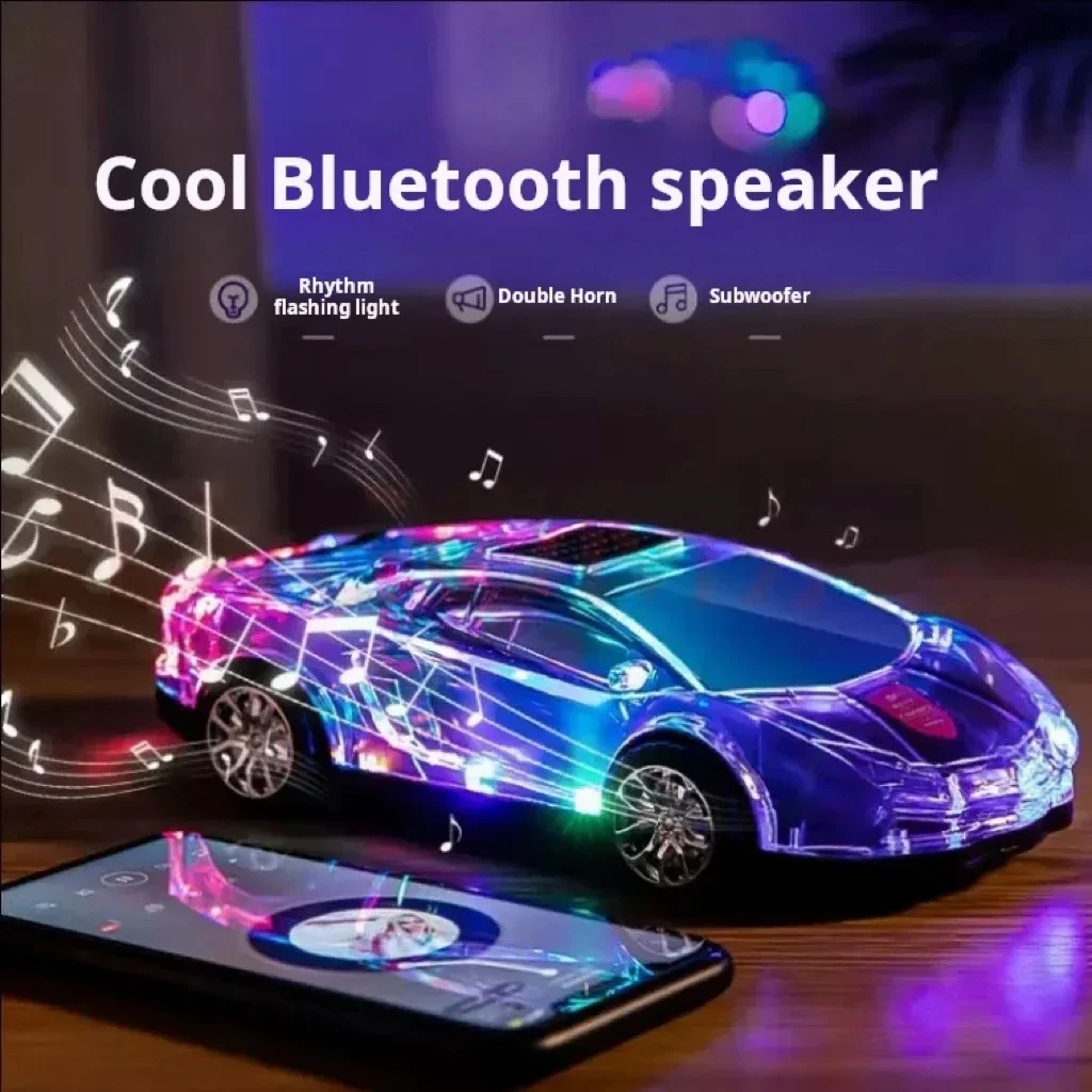 

Беспроводной динамик в форме автомобиля, Bluetooth-совместимый звуковой ящик, громкоговоритель, радио, беспроводной динамик объемного звучания 3D для музыкального плеера