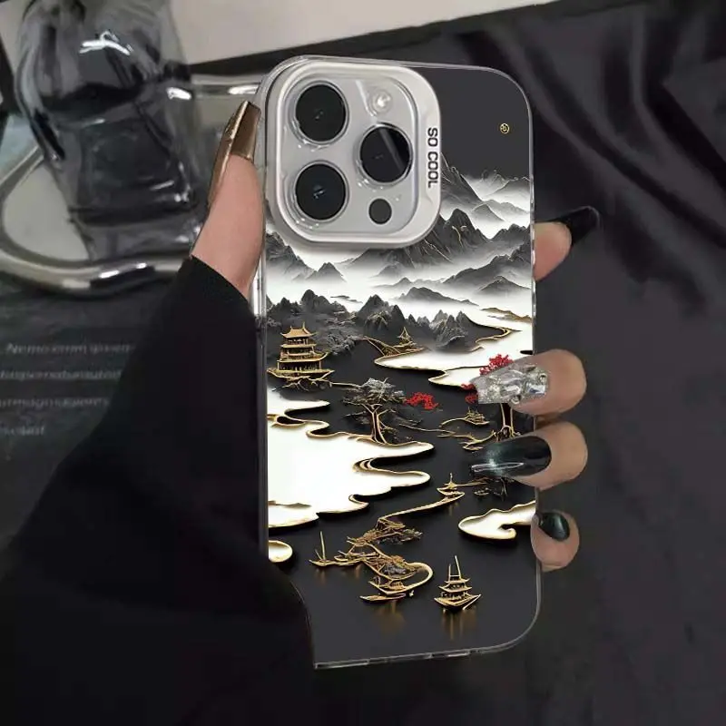 

The hometown of national trends phone case for iPhone 16 15 14 13 12 11 Pro/ Max/Plus shock-proof rear cover anti-fingerprint