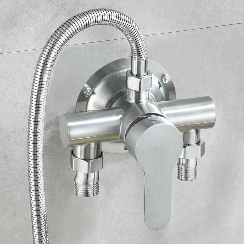 

Смеситель для душа из нержавеющей стали 304, бытовой смеситель для ванной комнаты, смесители для душа, настенные краны для горячей и холодной воды, смесительный клапан