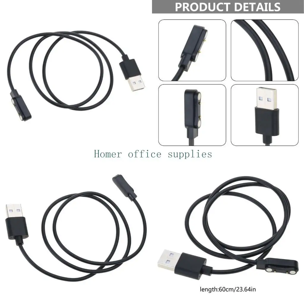 

K43B Power Adapter Magnetic Charger Dock Bracket-Base Suitable for Solar Plus/LS16/RT3 Smartwatch Portable-USB Charging Cable