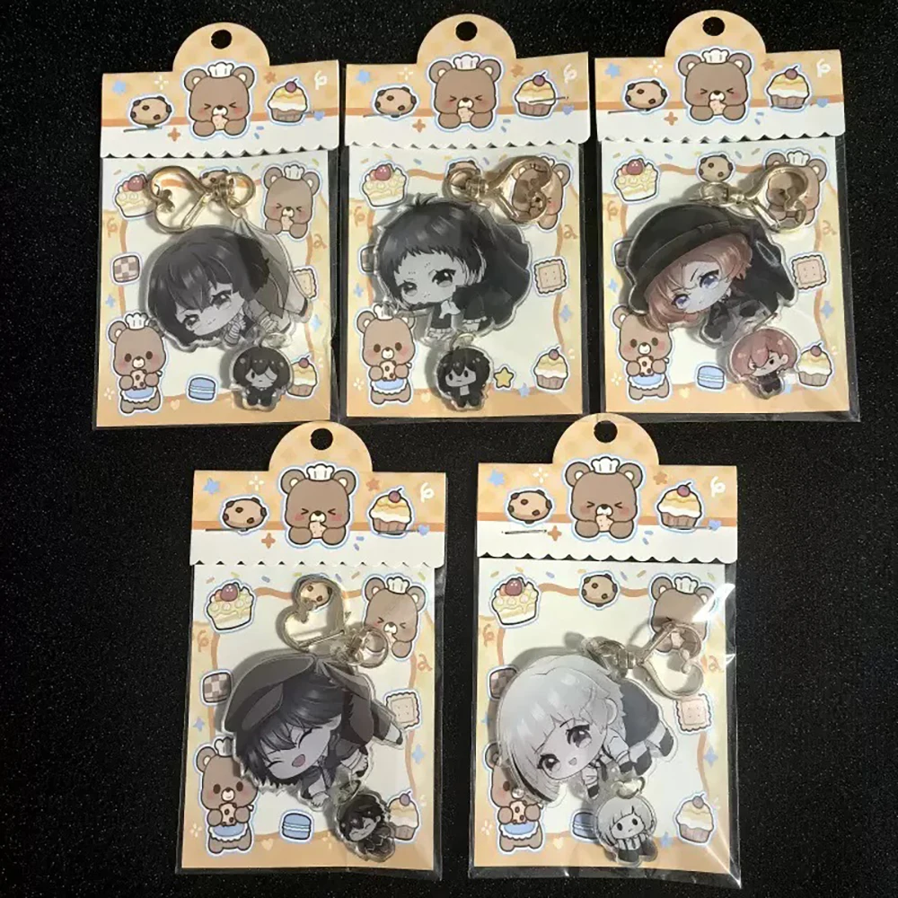 

Q Version Anime Bungo Stray Dogs Keychain Shaking Osamu Dazai Nakahara Sensibility Cosplay Keyring Cute Bag Pendant Accessories