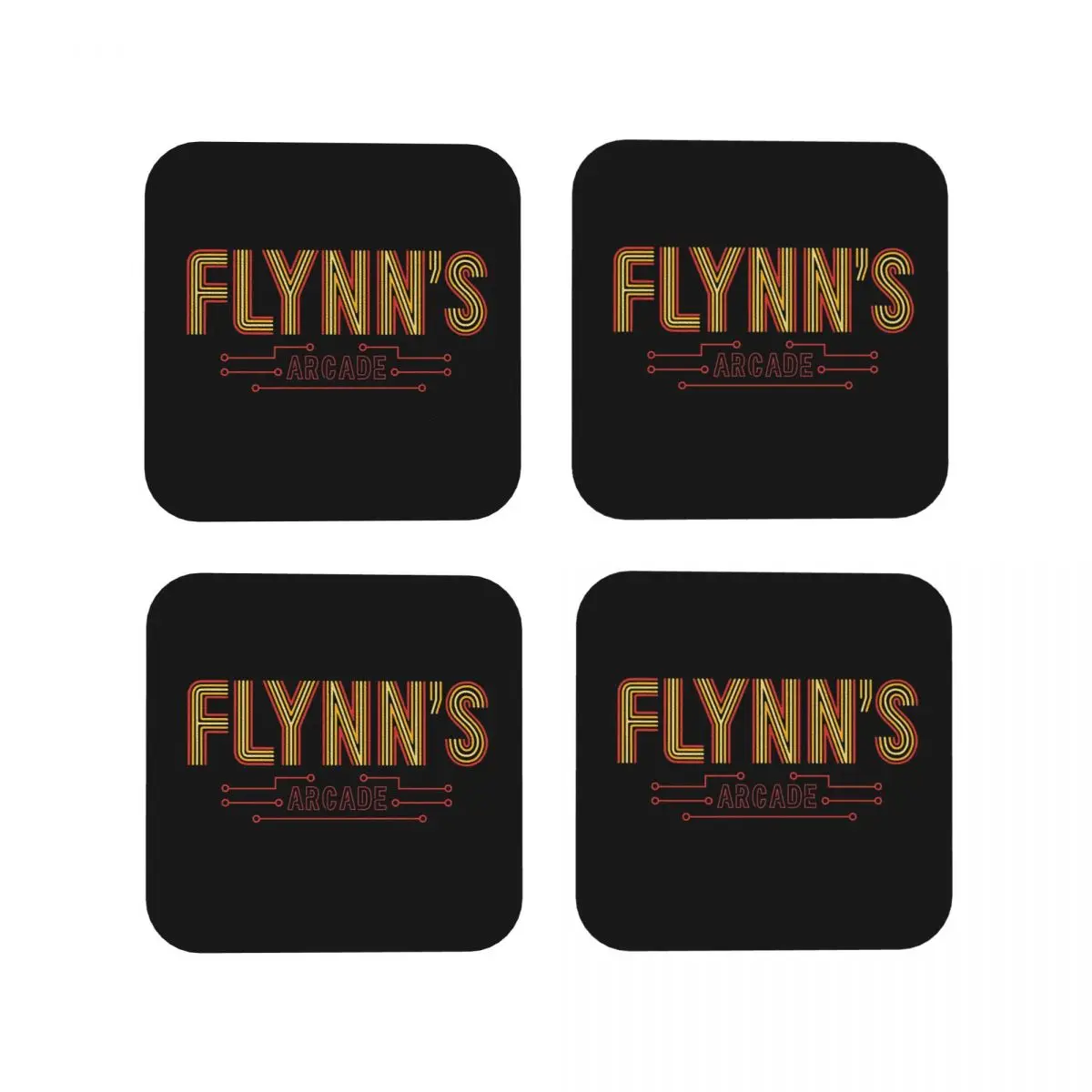 Flynn's Arcad Coasters Kitchen Placemats Waterproof Insulation Cup Coffee Mats For Decor Home Tableware Pads Set of 4