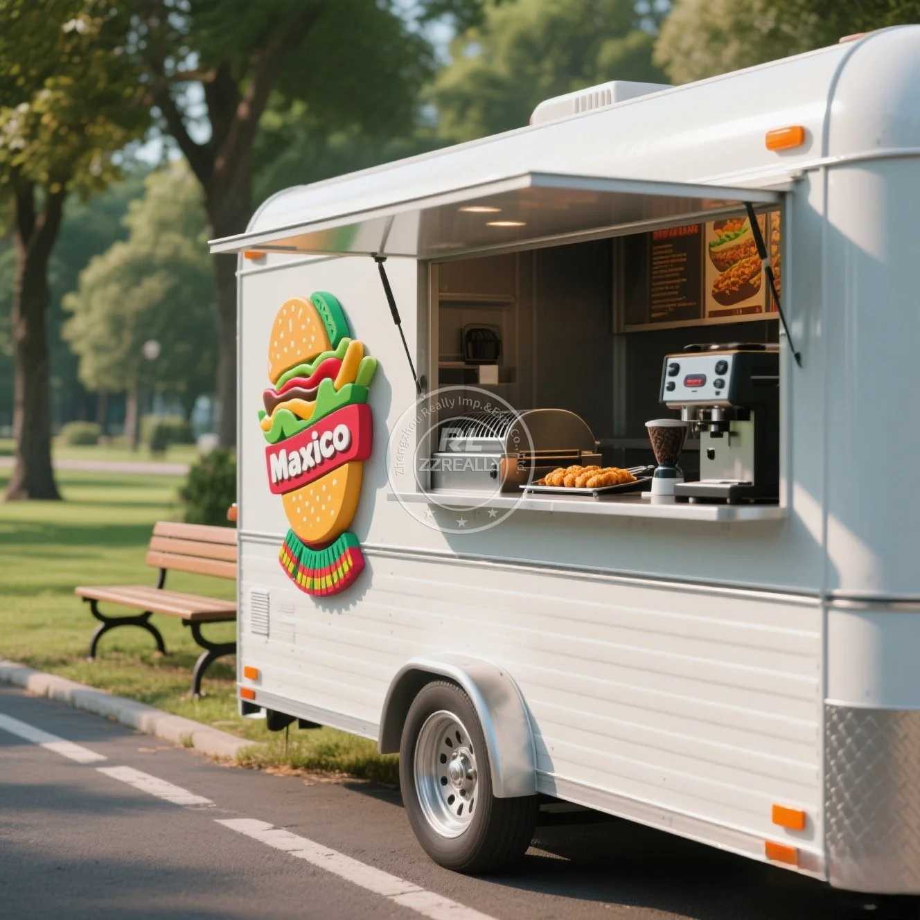 

High Quality Food Trailer Hot Dog Pizza Coffee Ice Cream Pancake Mobile Fast Food Cart With Full Equipment