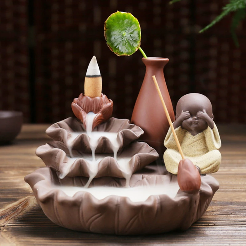 Creative Zisha Sibu children back flow censer incense water culture integrated furniture and office furnishings