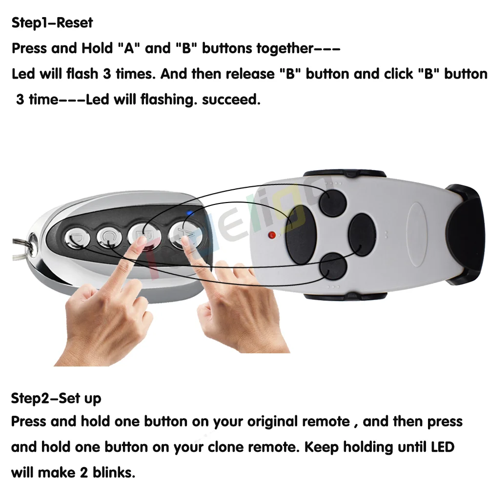 Universal Clone Remote Control Copy Function 433MHz RF Transmitter Auto Cloning Duplicator for Garage Door Car CAME Doorhan