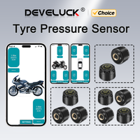 Motorcycle Car TPMS Bluetooth 5.0 Tire Pressure Alarm Sensors Apple IOS Android System Temperature Warning Monitor Tire Gauge