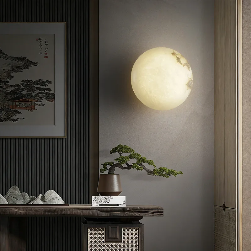 Cloud Stone Wall Lamp Bedroom Bedside Living Room Wall Light Creative Minimalist Copper Mood Lights Home Decor Items Home Lamps