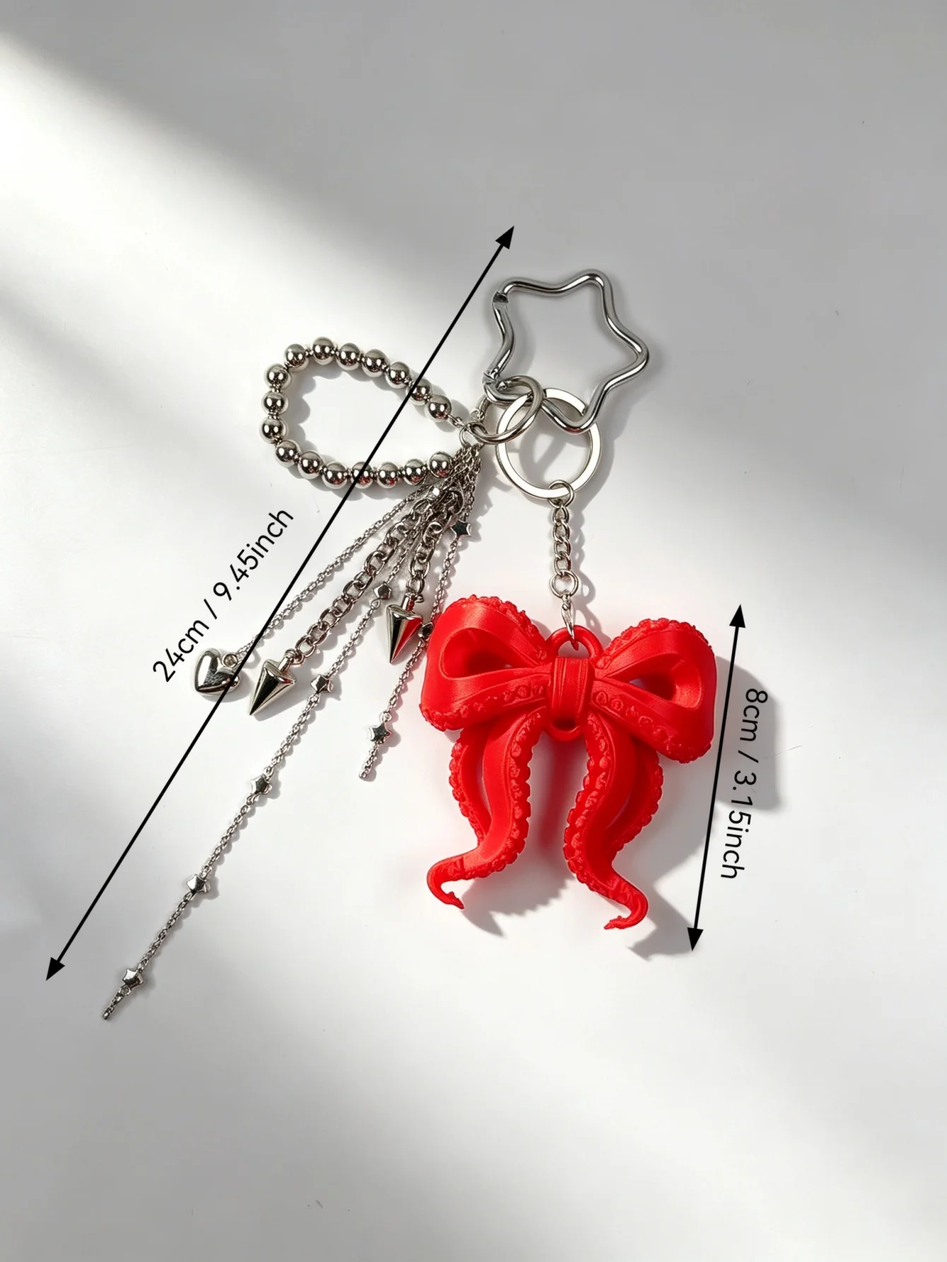 1 Set of Bowknot Rivet Bead Pendant Bag Accessories, Sweet and Cool Y2K Style, Suitable for Decorating Handbags, Crossbody Bags, Backpacks, Bag Charms, Keychains, Etc