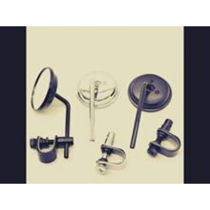 زوج Poer لـ Harley Chopper Cruiser Cafe Racer دراجة نارية المقود مرايا الرؤية الخلفية مشبك محدب مستدير على 22-25 مللي متر أسود