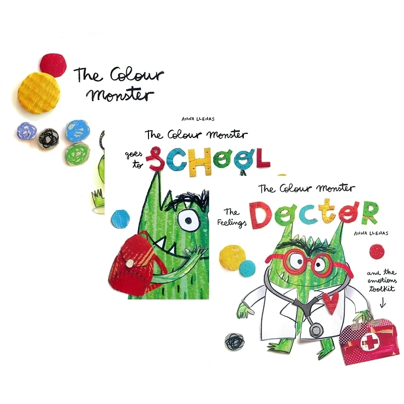 

The Color Monster Collection: My Emotional Monster Series 3 Books Children's Emotional Management Picture Books