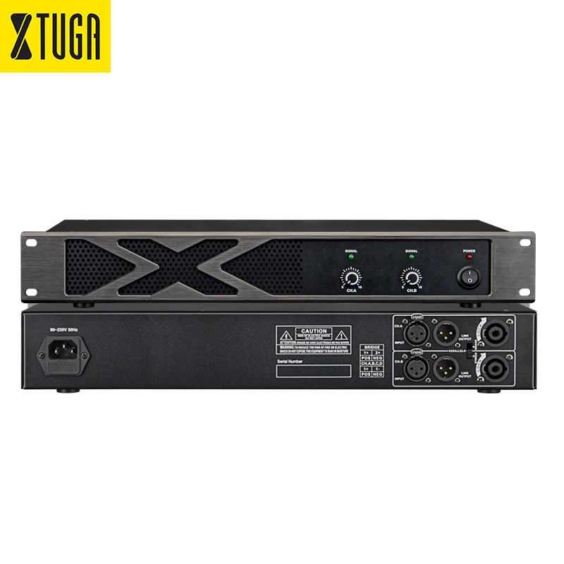 Xtuga Hot Selling 2 Channel 1200W High Power Sound Amplifiers DJ Digital Power  Digital Amplifier Class D