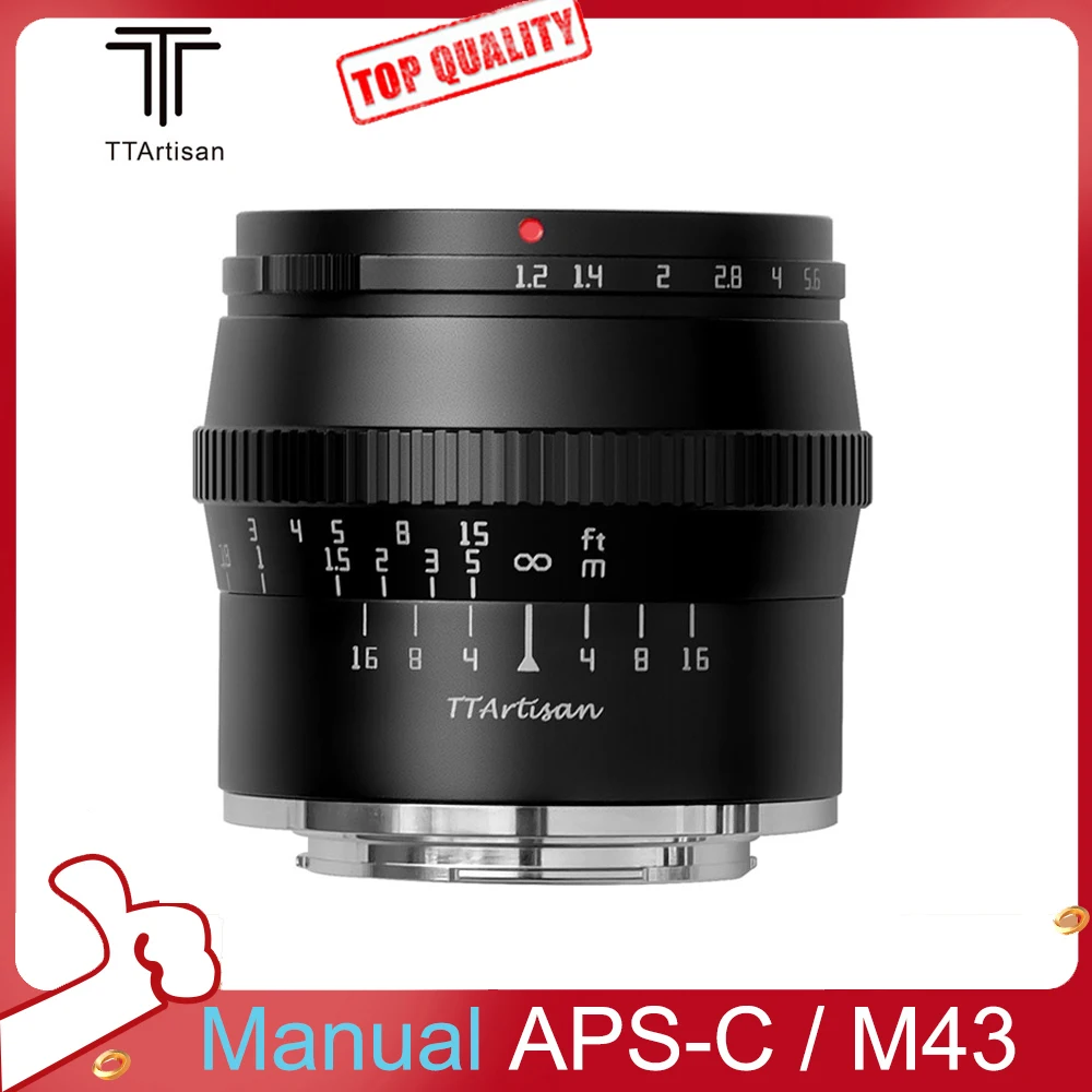 

TTArtisan 50mm F1.2 APS-C Manual Focus Camera Lens for SONY E Fujifilm FUJI X Canon M Panasonic Olympus M43 SIGMA Leica L