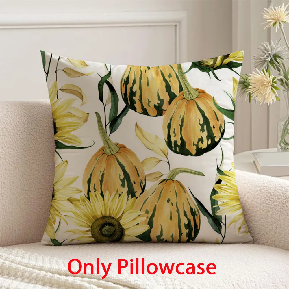 

Harvest Festival Pillow cover decorative 45x45 cushions cover for Pumpkin pattern pillow case Autumn Thanksgiving Day decor