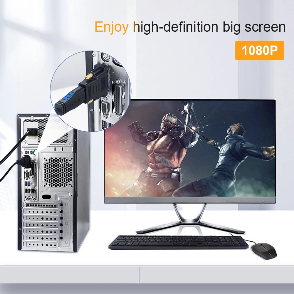 CableCreation DVI to HDMI Adapter Bi-Directional DVI Male HDMI Female Converter 1080P for PS3 PS4 TV Box Blu-ray Projector HDTV