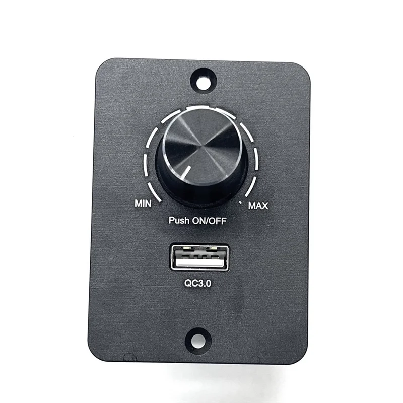 

Y45A-For RV Camper& Boat 5A DC 12-24V PWM Dimmer Switch Adjustable Light Controller With QC 3.0 USB Charging Port