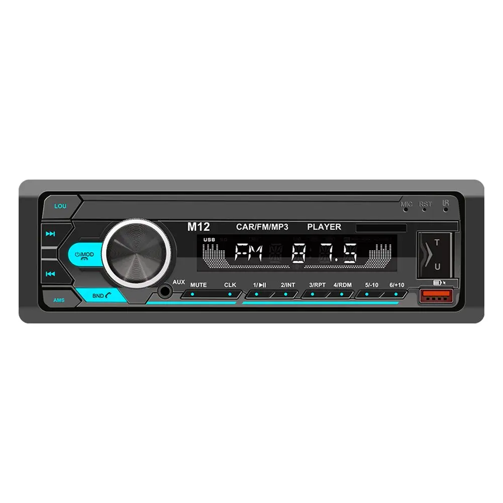 Daily Commute 12V Stereo Dual USB Stereo 4 Channel Audio Output Player 4 Channel Output Hands-free Calling LCD Display