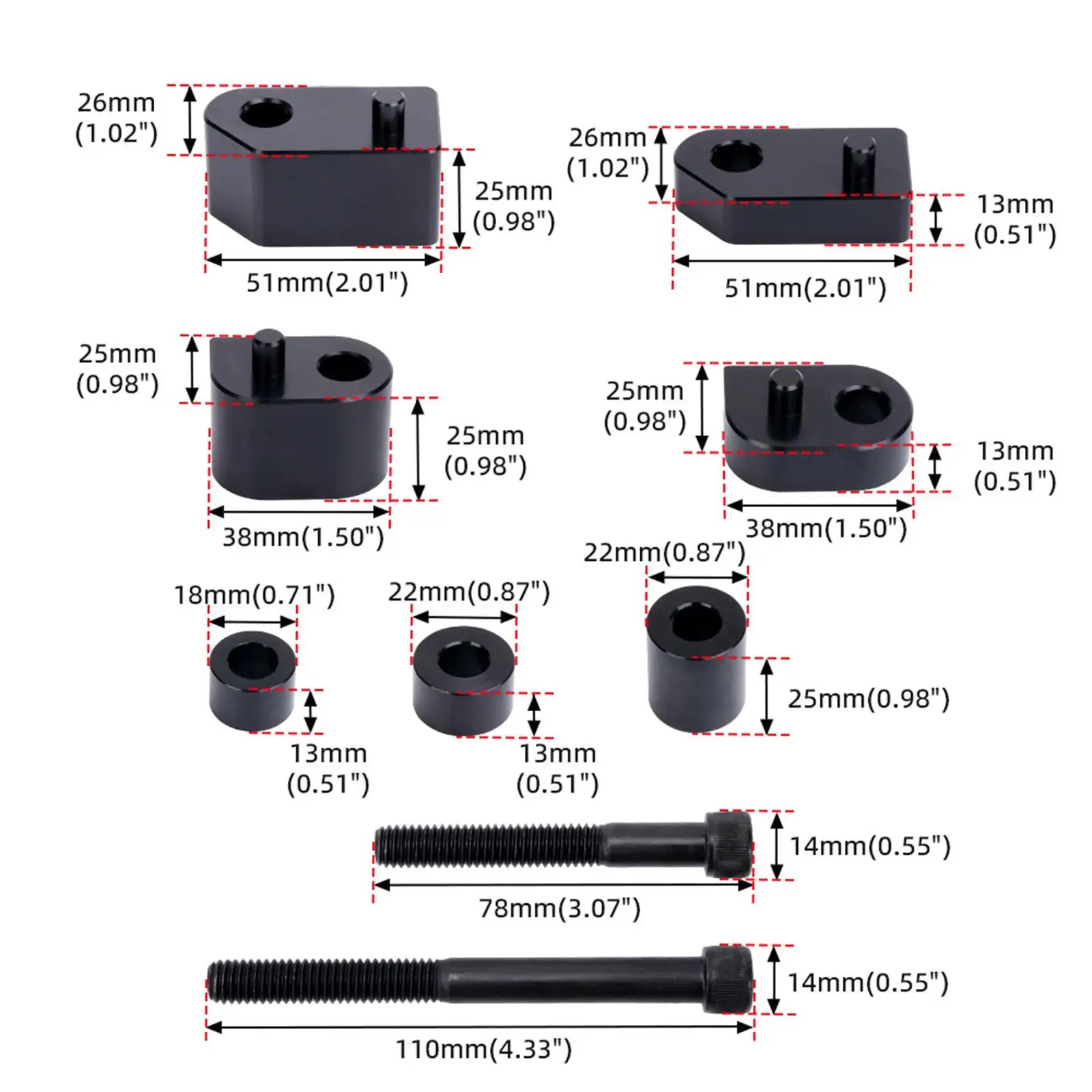 Driver Floorboard Extension Kit Aluminum Alloy Sturdy Accessories Comfort Floor Spacer Expansion Kit for Street Glide
