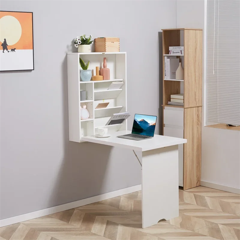 White Black Brown Foldable Retractable Storage Writing Desk Modern Simple Easy To Carry Computer Table