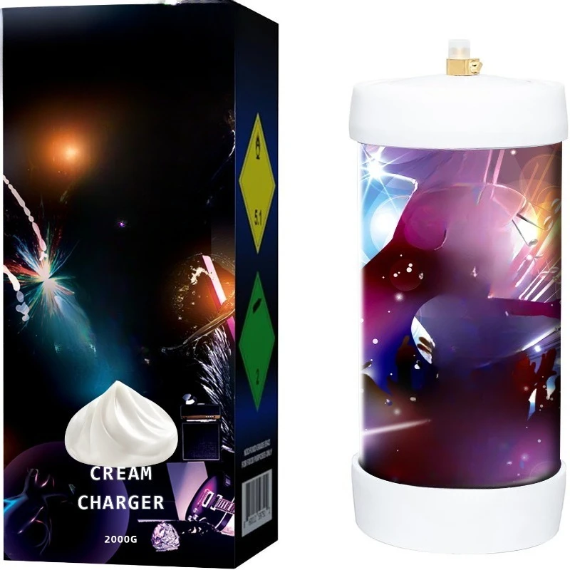

Cream Charger Cylinder Large Fast Whip Gas Super Whipped Cream Charger Dessert Tool, Made of Stainless Steel