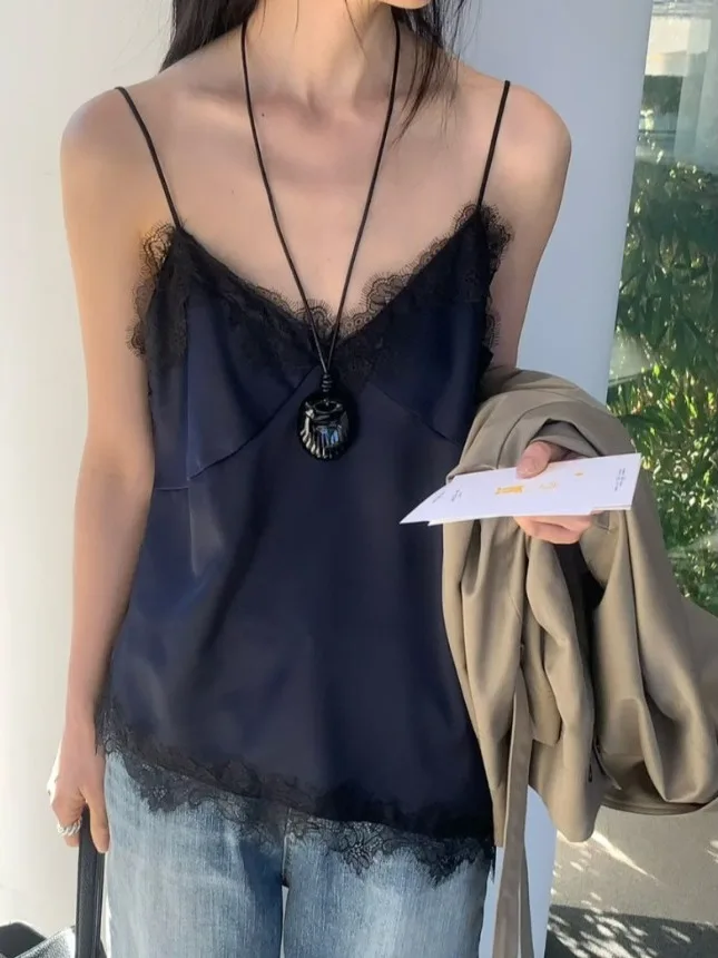 Elegant Summer New Style Sleeveless Lace Overlay Uneven Hem Women's Top Outerwear Strapless Vest Polyester Fiber Regular Length