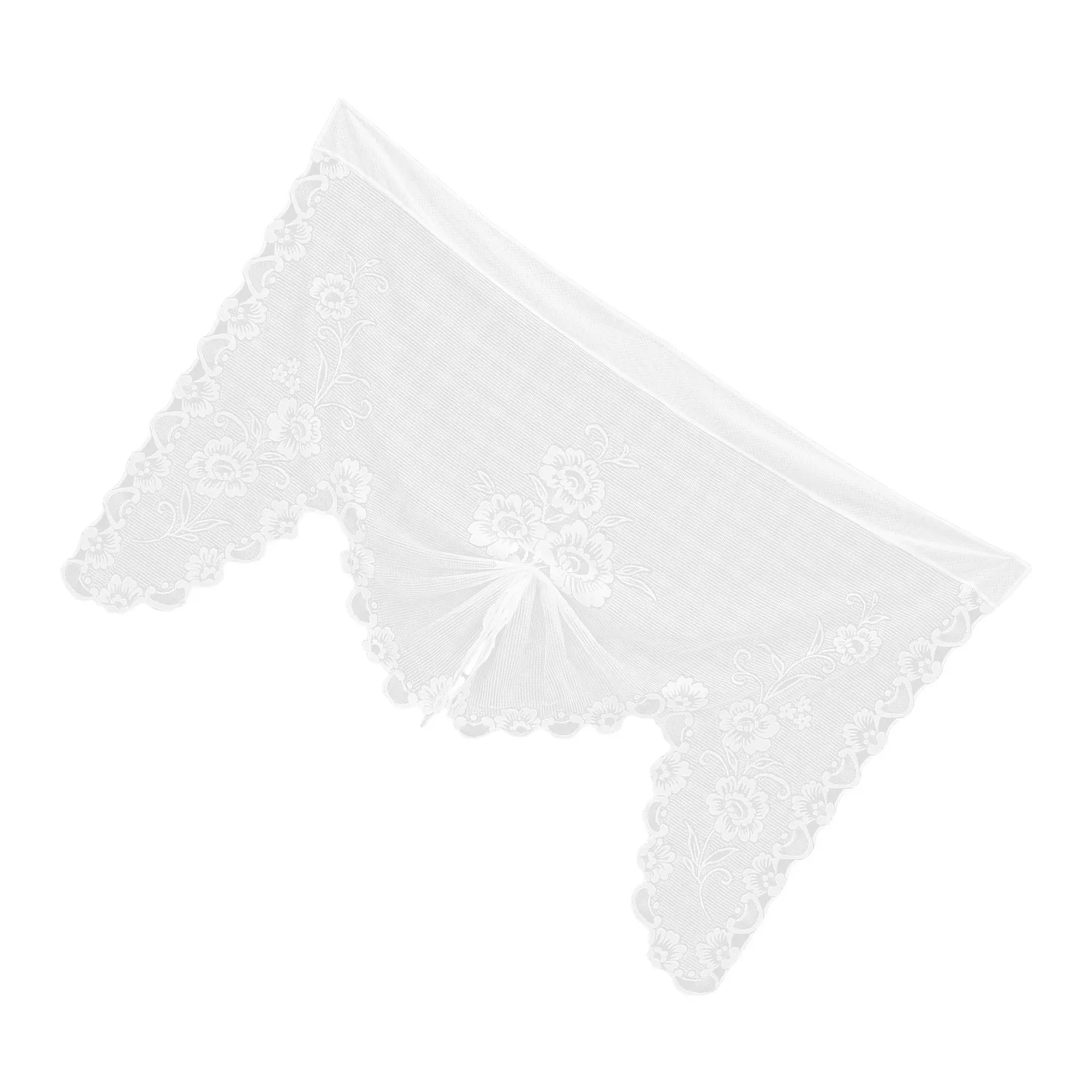 

Vintage Lace Valance Curtains Elegant Semi-Sheer Floral Drapes for Living Room Bedroom Kitchen Privacy Sheer Window Treatments