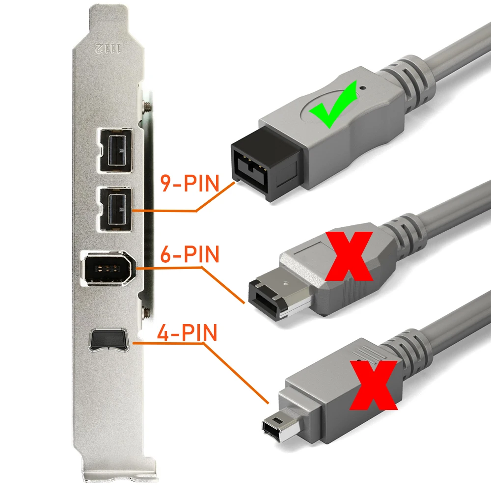 FireWire 800 Cable 1394B Firewire Lead cable FireWire 800 9-pin to 9-pin male to male