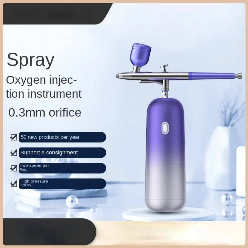 

Facial Cleansing, Handheld High-pressure Spray Essence Introduction Beauty Instrument, Hydration and Oxygen Injection Instrument