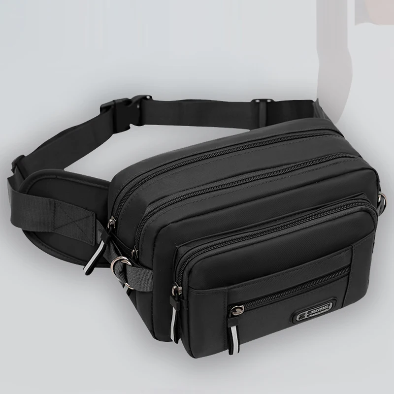 Men's Waist Bag Multifunctional Toolkit, Wear-Resistant Mobile Phone Bag, Running Bag, Leisure Outdoor Sports Waist Bag, Large C