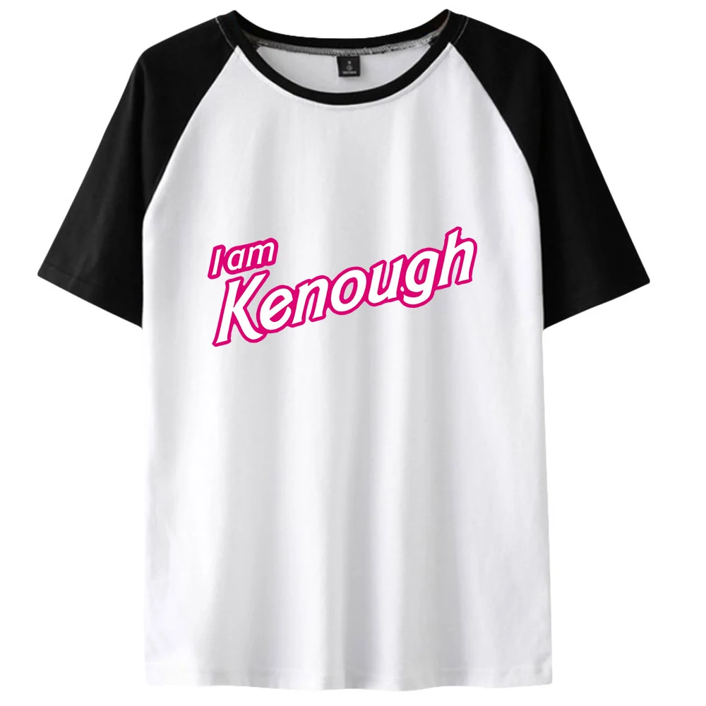 Kpop I Am Kenough T Shirt Women Summer Tops Men Raglan Short Sleeve T-shirt Teen Fashion Tees O-Neck Tops Casual Streetwear