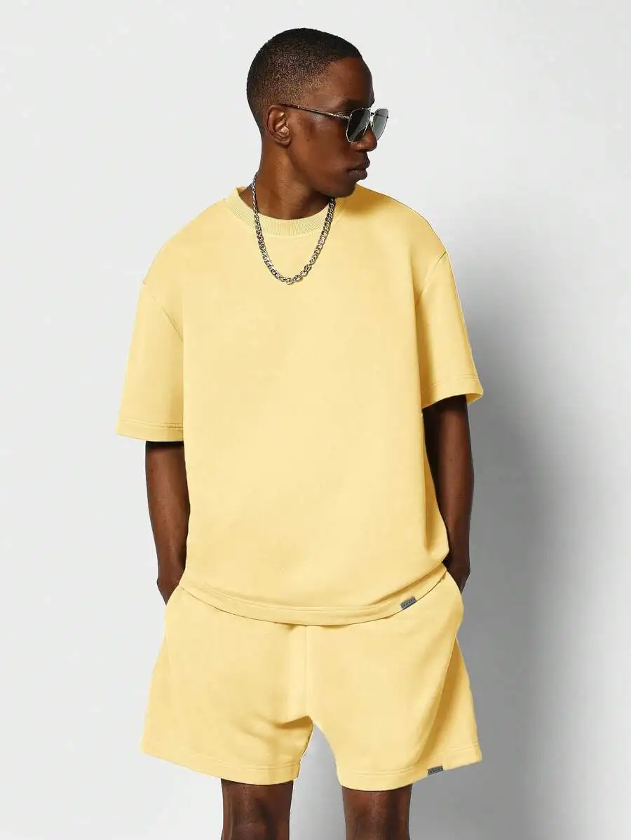 SUMWON Regular Fit Short Sleeve Tee With Short 2 Piece Set