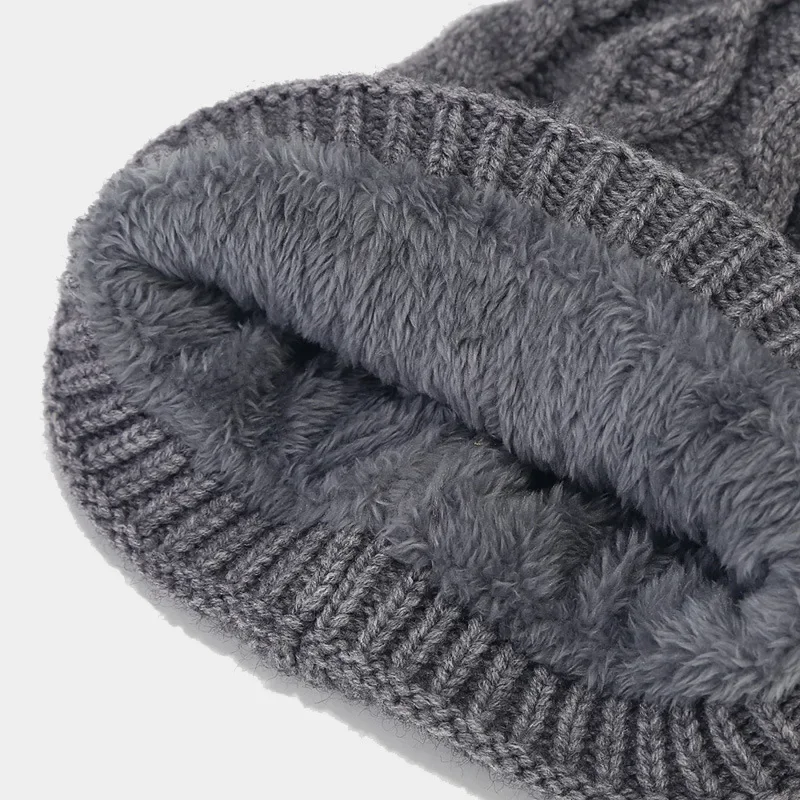 الشتاء النساء 3 قطعة بيني وشاح طويل قفازات الفراء Pompom تويست قبعات متماسكة سميكة الصوف مبطن وشاح طويل هامش بلون #5