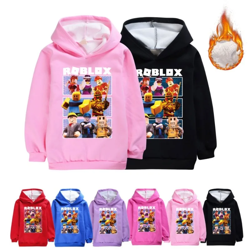 

Hot Game ROBLOX Autumn and Winter Digital Printing Thickened Sweatshirt Boys and Girls Soft and Skin-friendly Hoodie