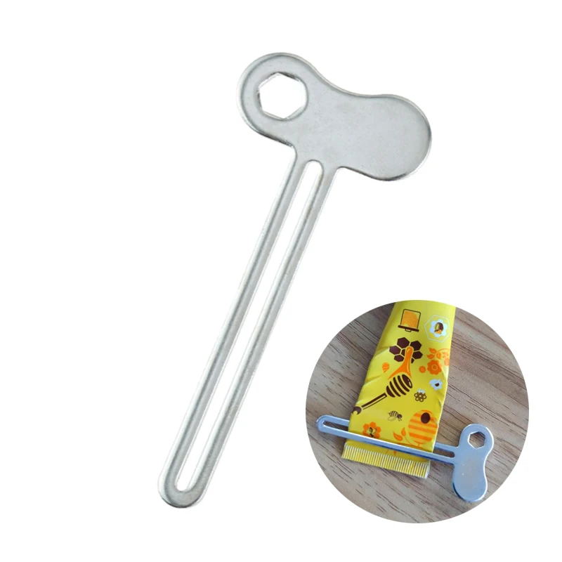 10Pc ห้องน้ำอุปกรณ์เสริมด้วยตนเองยาสีฟัน Squeezer สแตนเลสสตีลหลอด Squeezer ครีมหลอดกุญแจปฏิบัติ Gadget