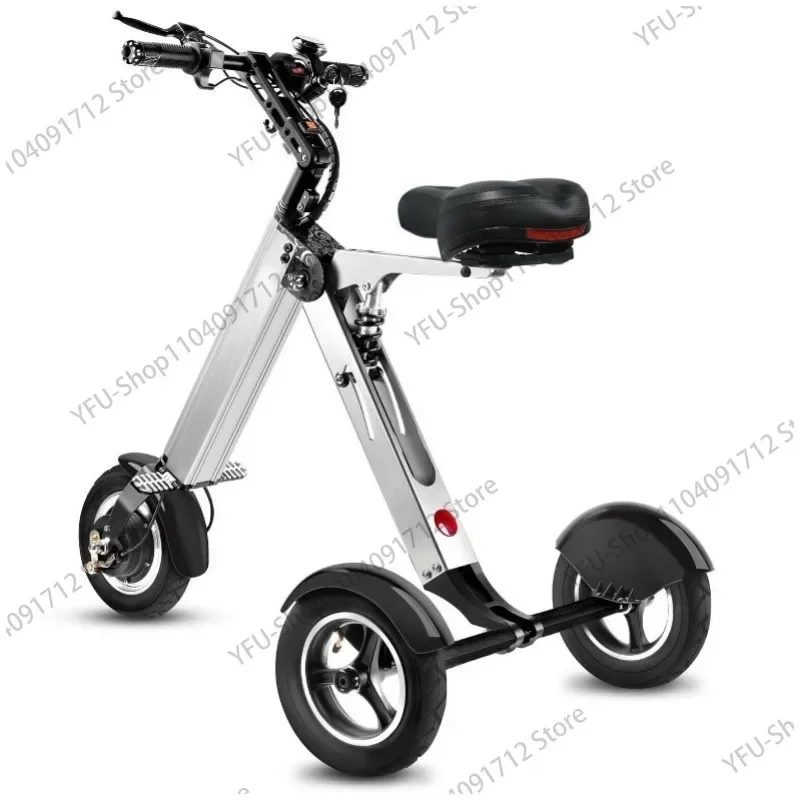 

350W Lightweight folding electric scooter two parents and children,fashionable portable mini three-wheeled scooter with children