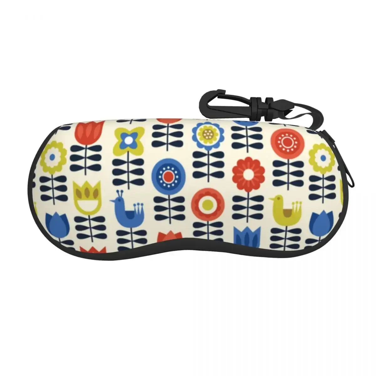 Custom Flowers Orla Kiely Vintage Shell Glasses Case Travel Abstract Scandinavian Eyeglasses  Sunglasses Protector Box